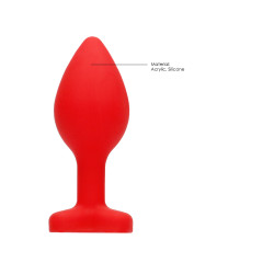 Ouch! Plug Bijou Anal Silicone Heart Rouge 6 x 2.8 cm